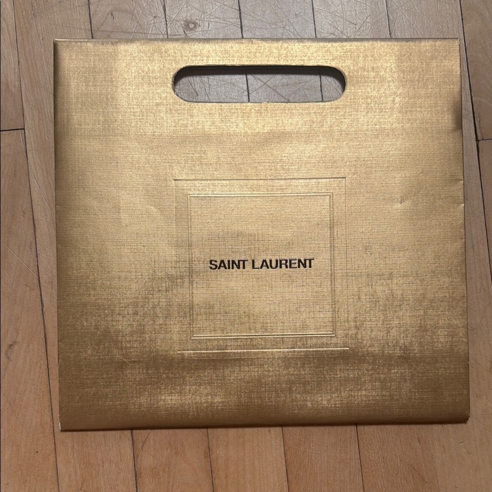 Saint Laurent Metallic Gold Shopping Gift Bag